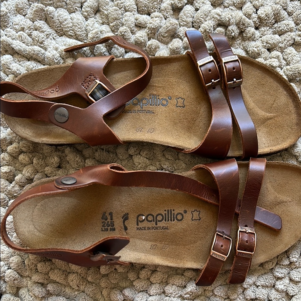 Papillio Chestnut Leather Sandals